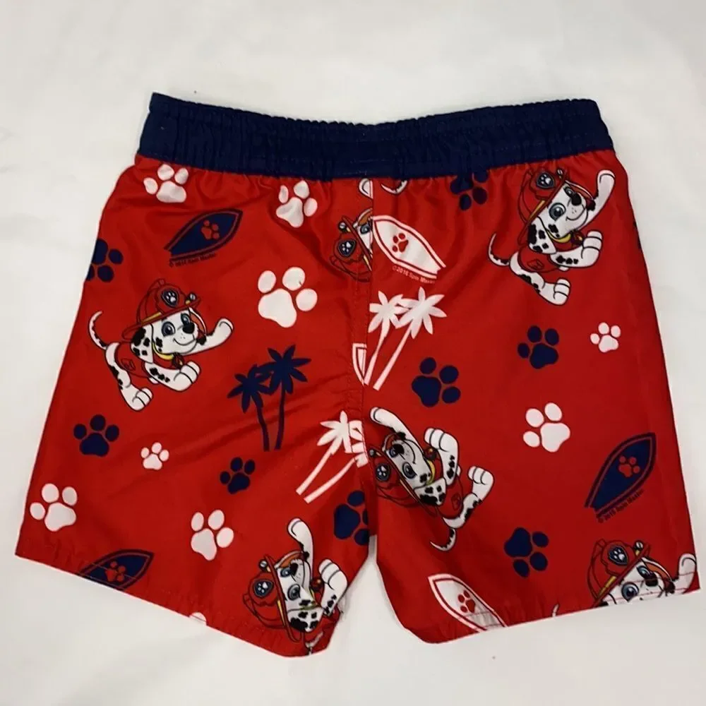 Old Navy Baby Boy Red Paw Patrol Swim Trunks Size 12-18 months
